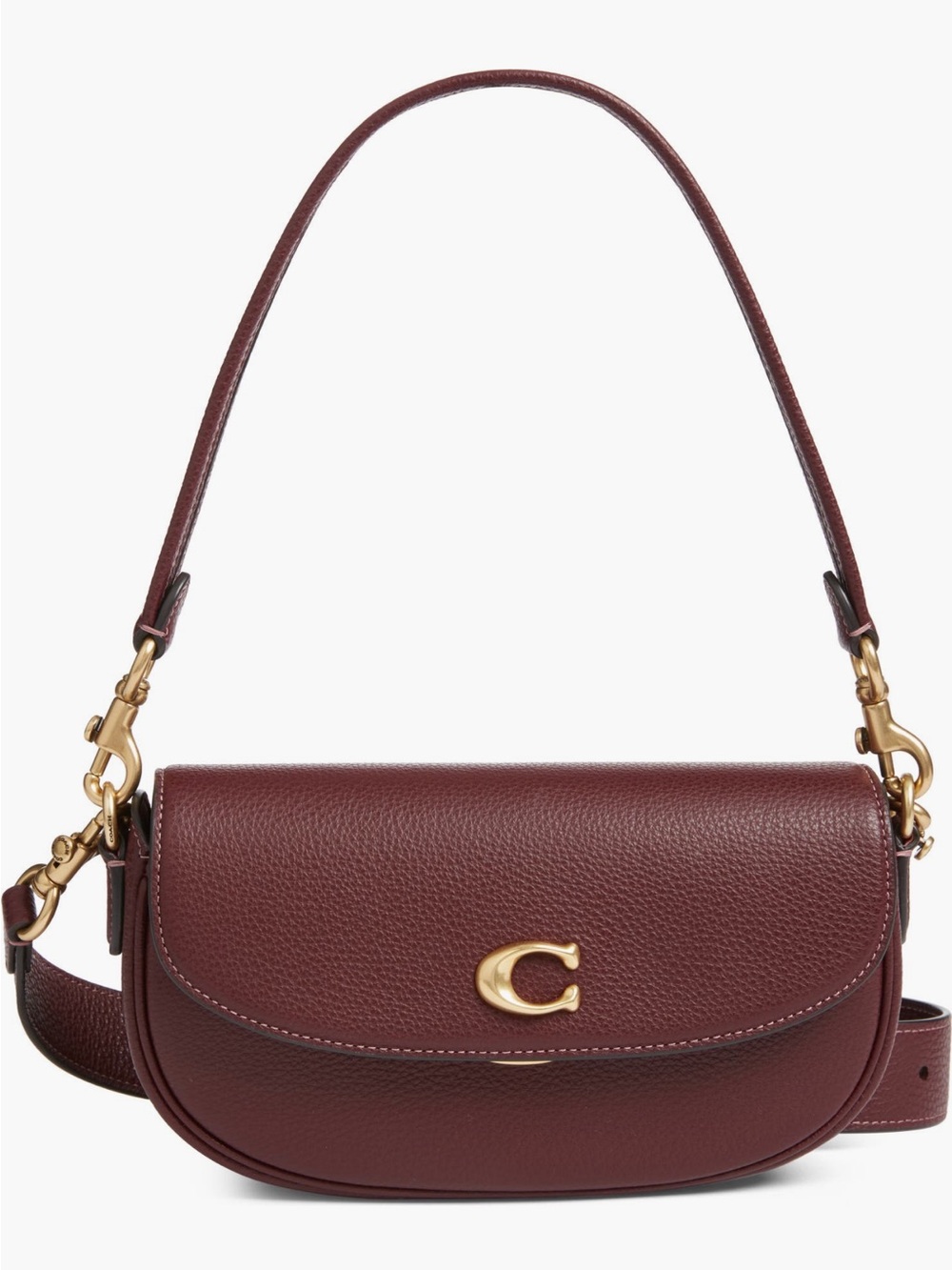NWT Coach Pebbled Crossbody Bag (Merlot)